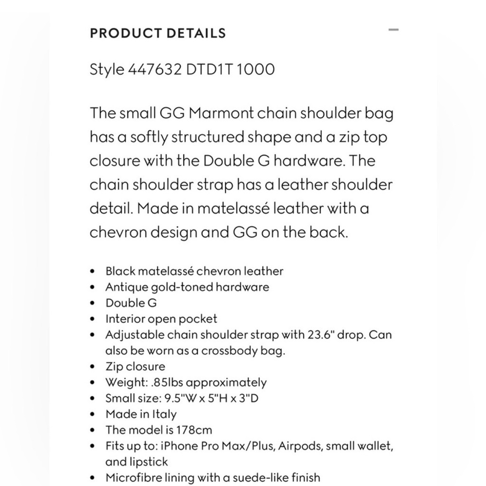 Gucci Black Matelassé Marmont Chevron Shoulder Bag - Picture 3 of 7